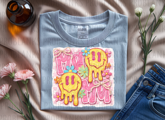 Faux Textured MAMA #6458 - Ready to Press DTF Transfer Full Color