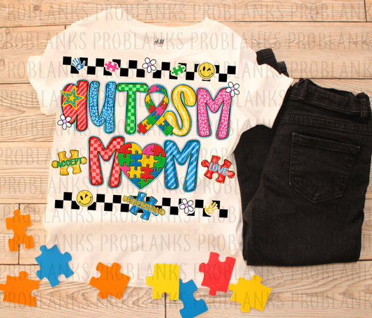 Autism Mom #6470 - Ready to Press DTF Transfer Full Color
