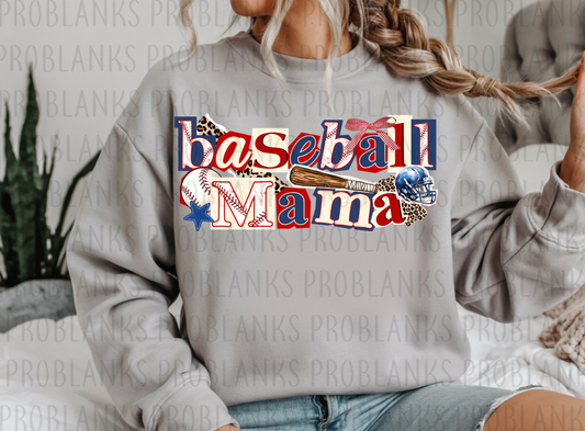 Baseball Mama #6487 - Ready to Press DTF Transfer Full Color