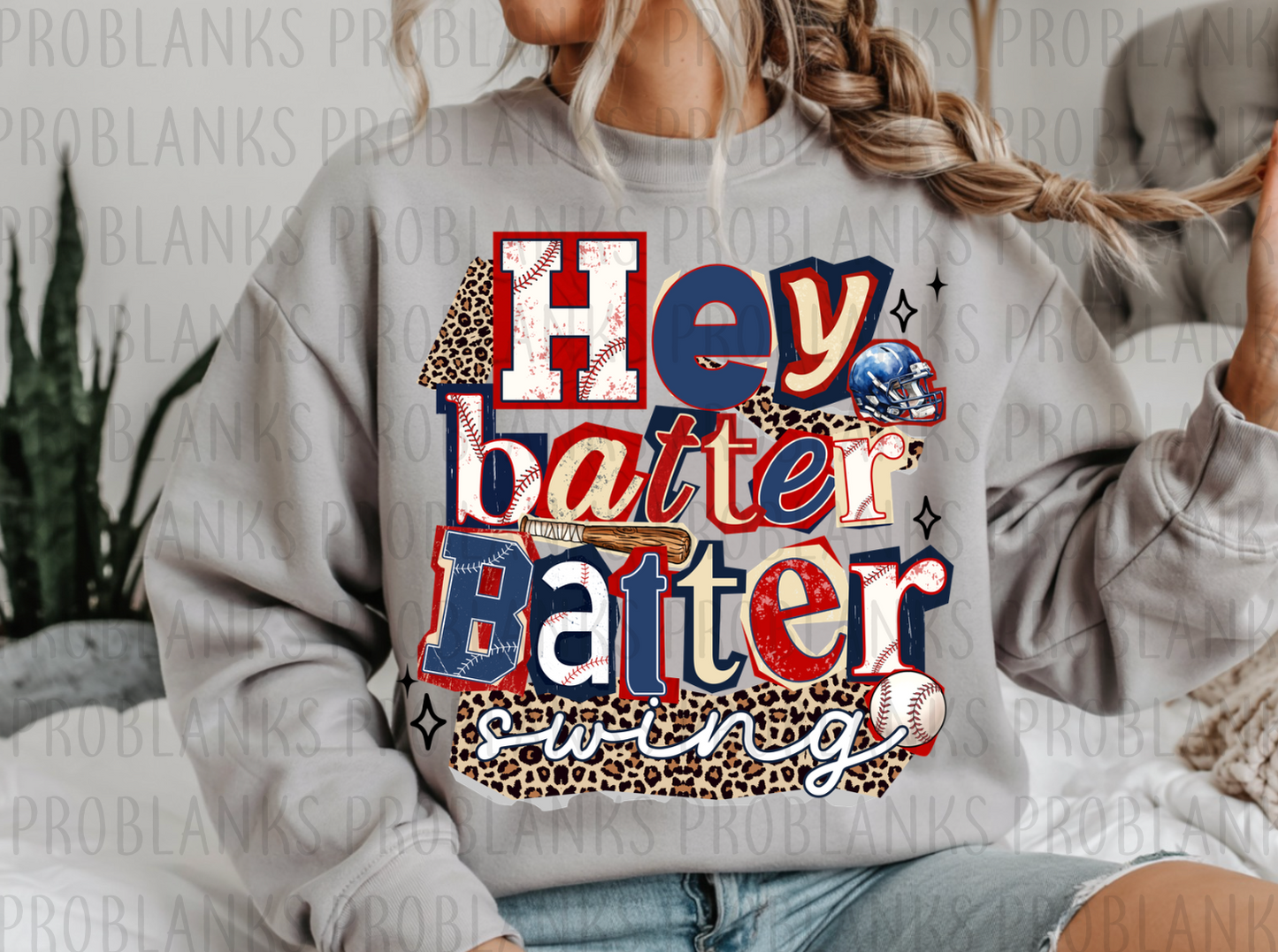 Hey Batter Batter Swing! #6482 - Ready to Press DTF Transfer Full Color