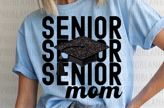 Senior Mom Graduation Cap #6522 - Ready to Press DTF Transfer Full Color