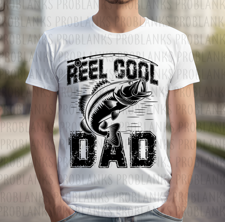 Reel Cool Dad #6638 - Ready to Press DTF Transfer Full Color