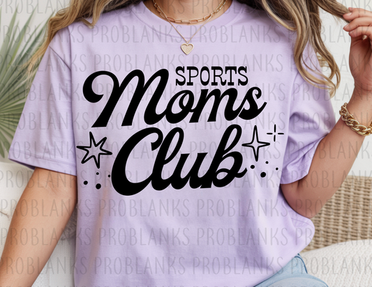 Sports Moms Club #6667 - Ready to Press DTF Transfer Full Color