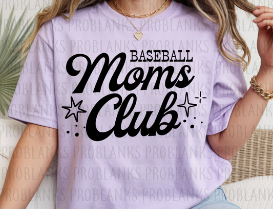 Baseball Moms Club #6663 - Ready to Press DTF Transfer Full Color