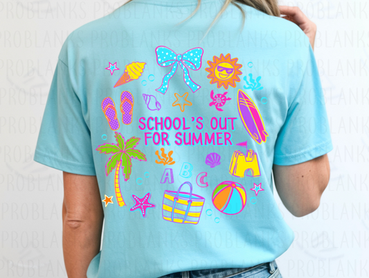 Schools Out For Summer #6700 - Ready to Press DTF Transfer Full Color