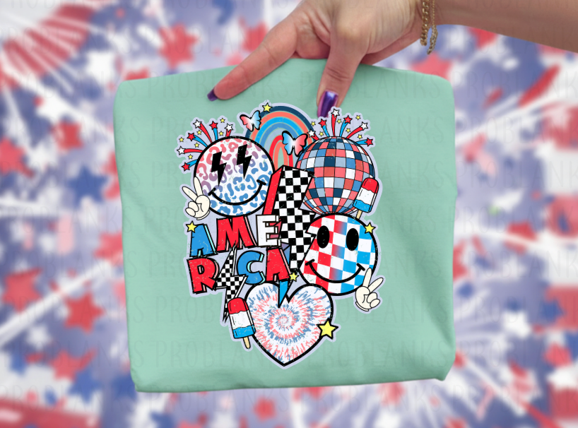USA Collage - $2 Transfer Thursday - ADULT 11 Inch Transfer
