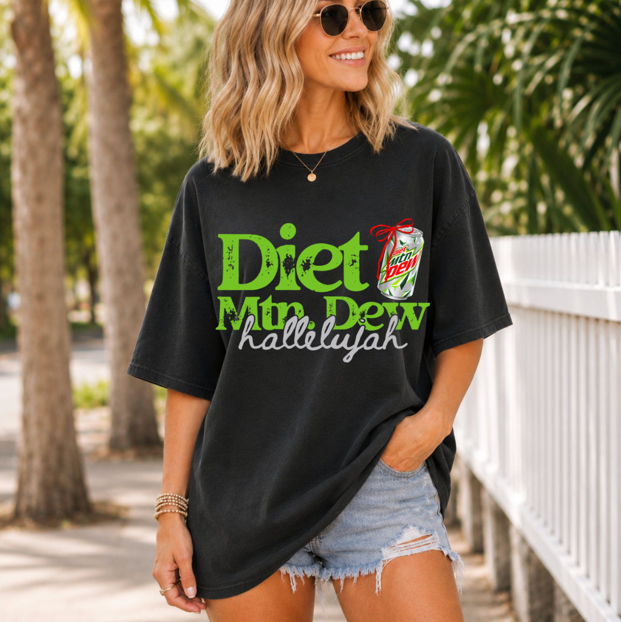 Diet Mtn Dew Hallelujah #6783 - Ready to Press DTF Transfer Full Color