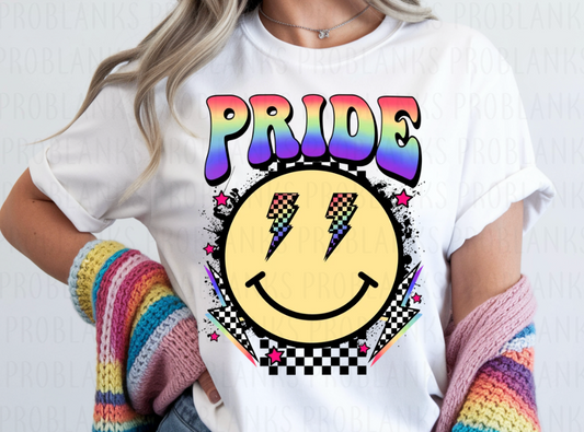 Pride Smiley Face #6806 - Ready to Press DTF Transfer Full Color