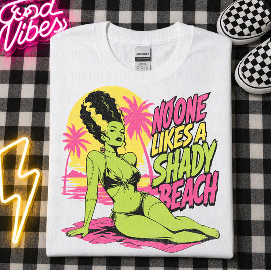 Bride Of Frankenstein, Shady Beach #6814 - Ready to Press DTF Transfer Full Color