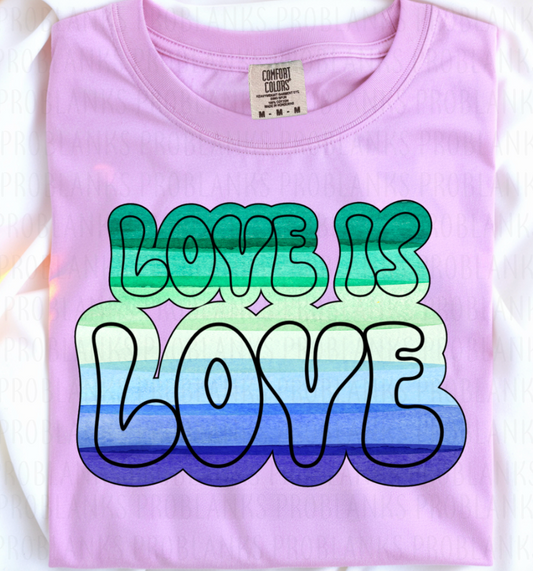 Love Is Love #6987 - Ready to Press DTF Transfer Full Color