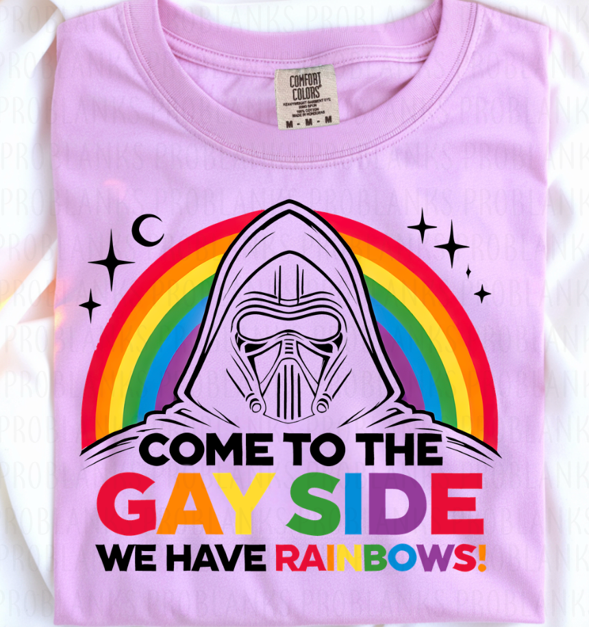Come To The Gay Side #6986 - Ready to Press DTF Transfer Full Color