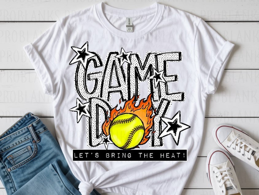 Softball Game Day #6958 - Ready to Press DTF Transfer Full Color