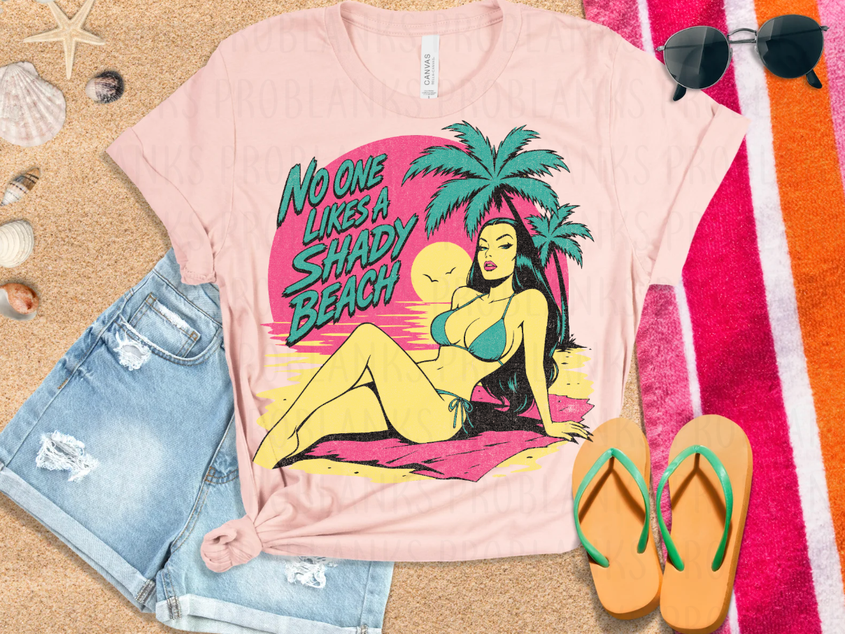No One Likes A Shady Beach - $2 Transfer Thursday - ADULT 11 Inch Transfer