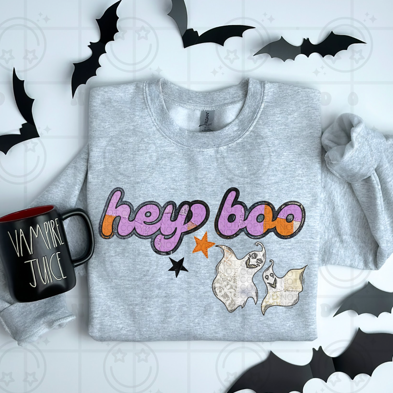 Hey Boo Ghosties #7014 - Ready to Press DTF Transfer Full Color