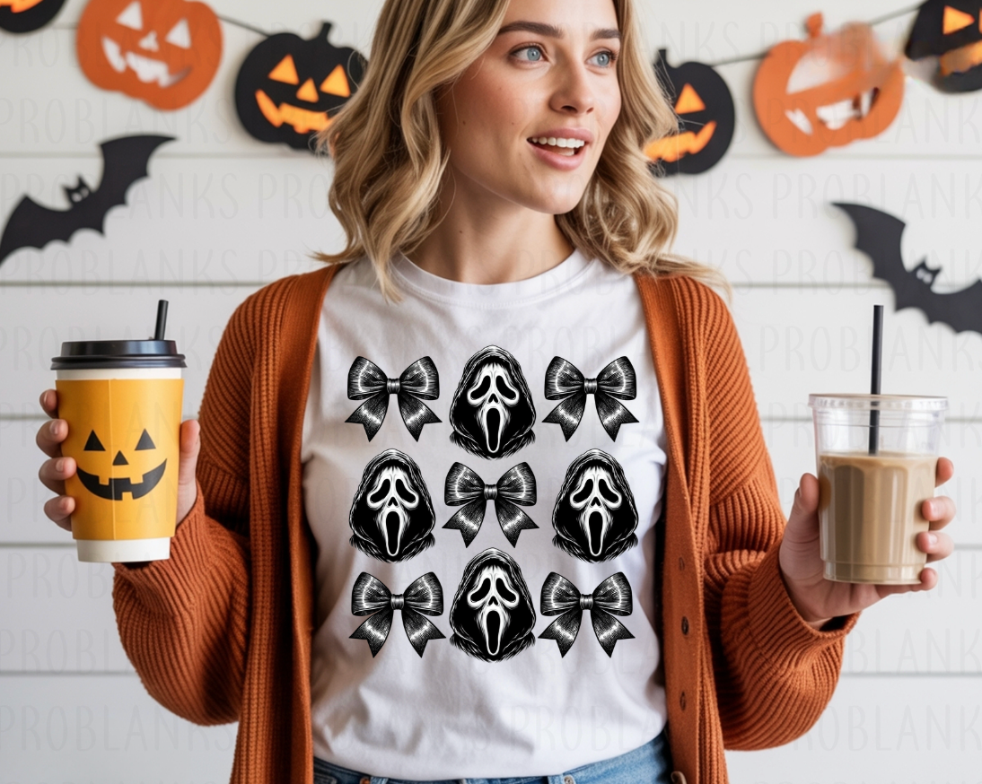 Ghostface Bows - $2 Transfer Thursday - ADULT 11 Inch Transfer