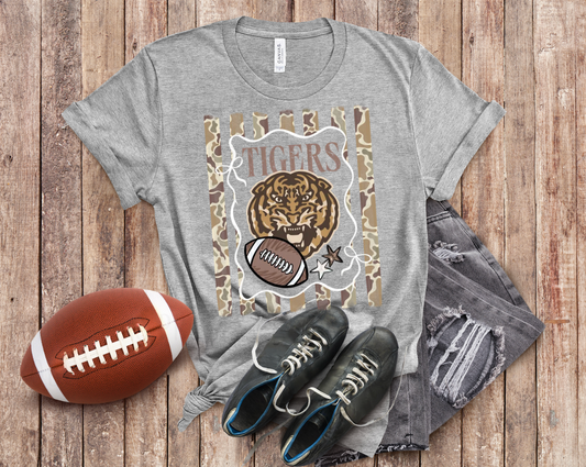LSU Tigers Camo - #7094 - Ready to Press DTF Transfer Full Color