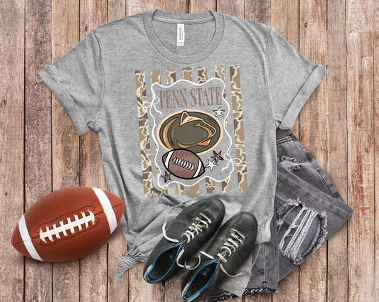 Penn State Lions Camo - #7095 - Ready to Press DTF Transfer Full Color