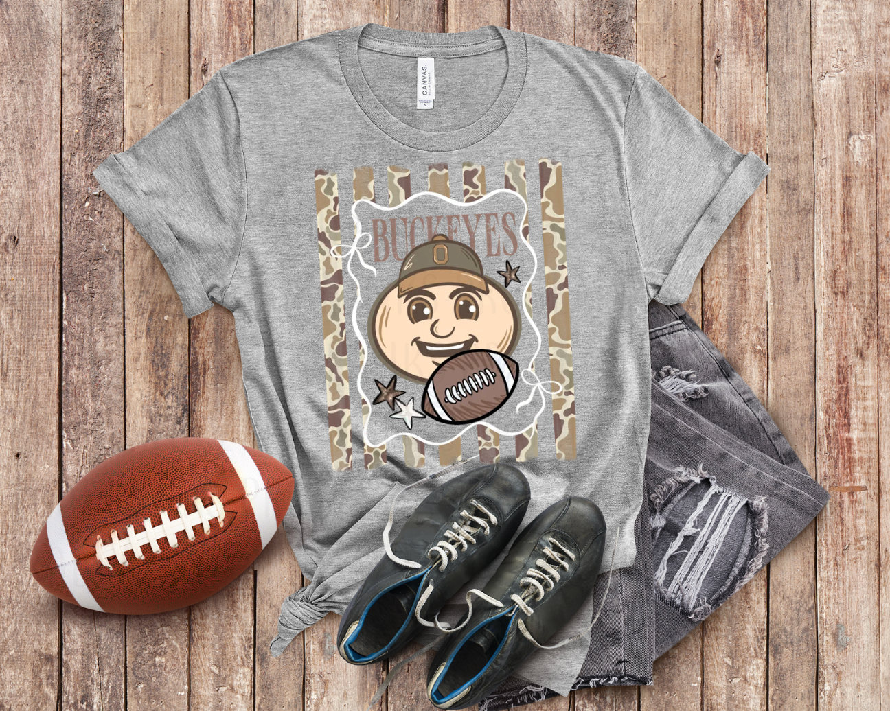 Ohio State Buckeyes Camo - #7100 - Ready to Press DTF Transfer Full Color