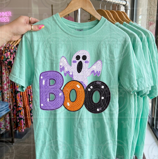 Boo Sequin Ghosts #7111 - Ready to Press DTF Transfer Full Color