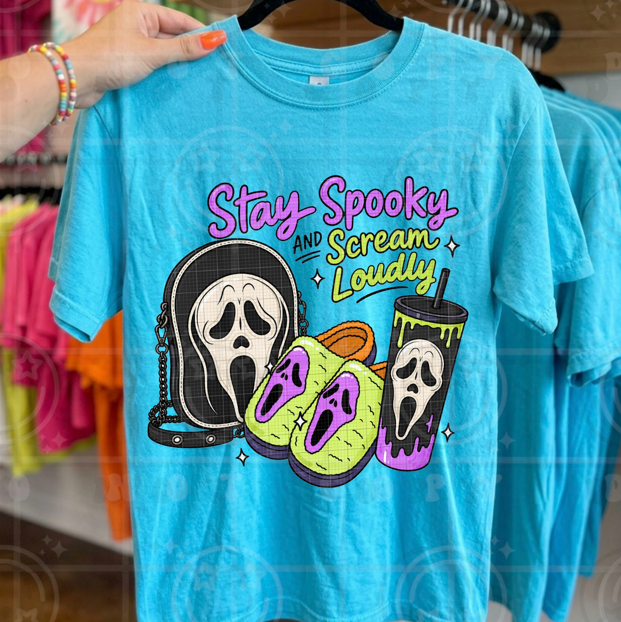 Stay Spooky & Scream Loudly #7106 - Ready to Press DTF Transfer Full Color