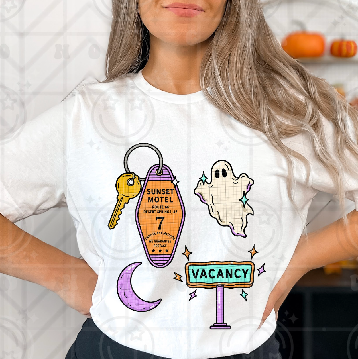 Sunset Motel Vacancy #7104 - Ready to Press DTF Transfer Full Color
