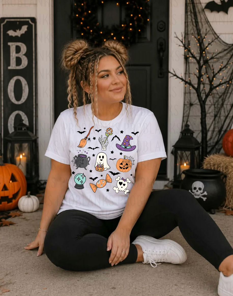 Halloween Sticker Collage - $2 Transfer Thursday - ADULT 11 Inch Transfer