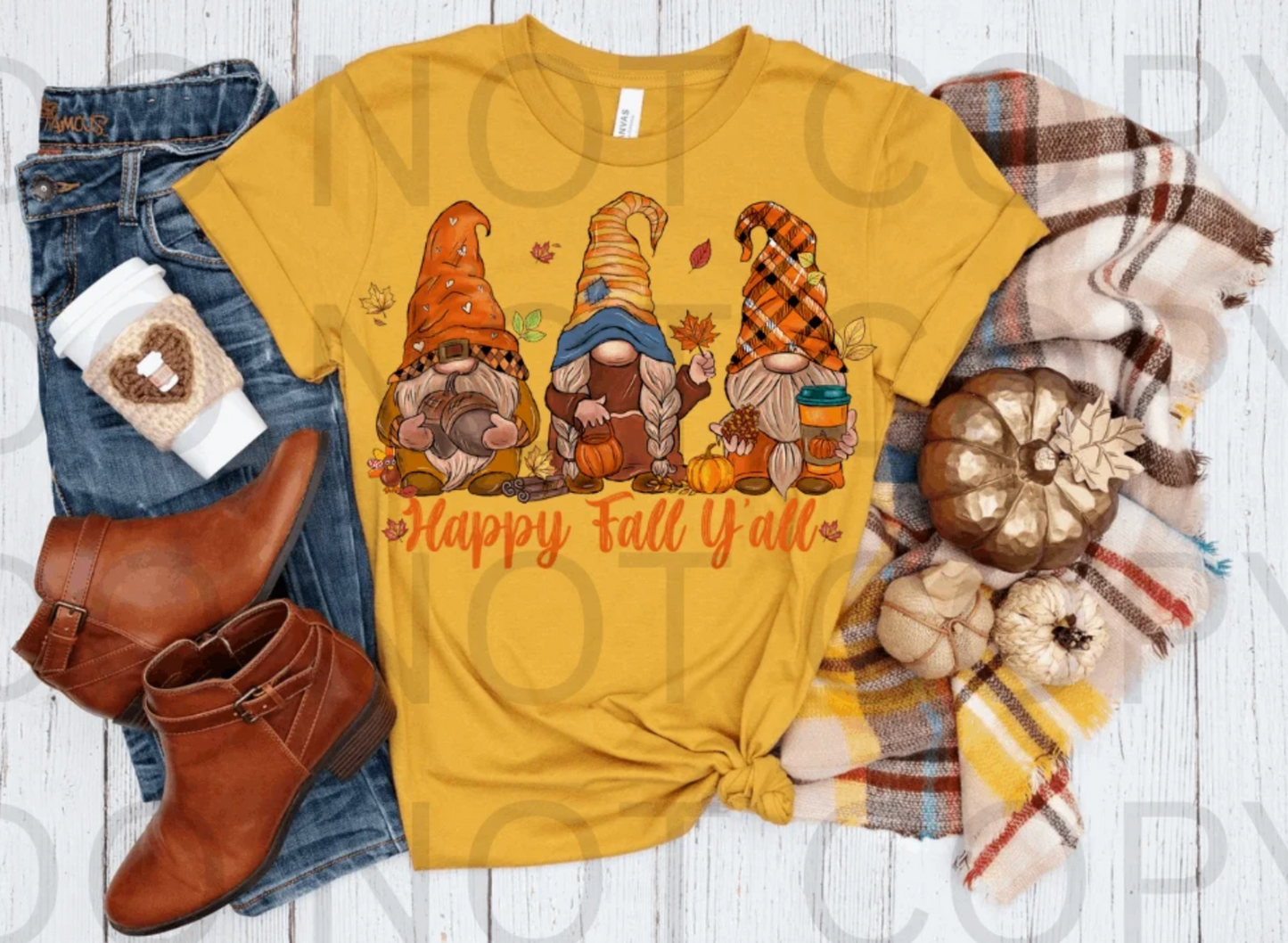Happy Fall Y'all - $2 Transfer Thursday - ADULT 11 Inch Transfer