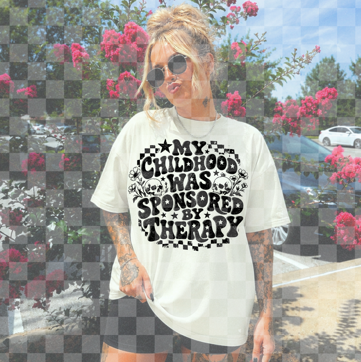 My Childhood Was Sponsored By Therapy #7165 - Ready to Press DTF Transfer Full Color