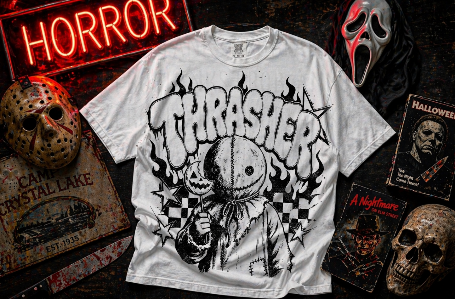 Thrasher Sam #7178 - Ready to Press DTF Transfer Full Color
