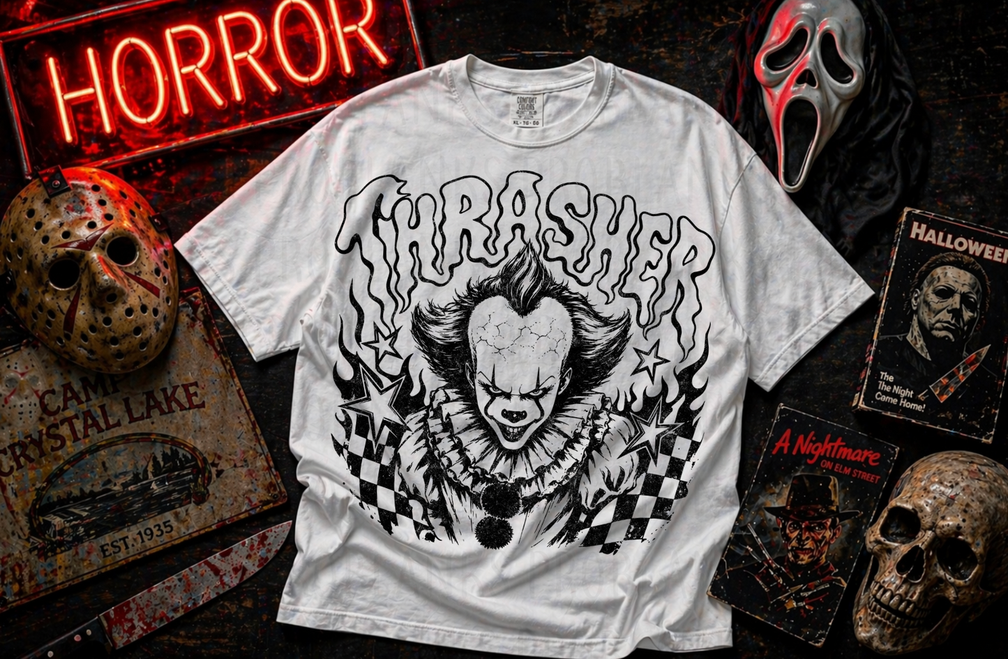 Thrasher Pennywise #7169 - Ready to Press DTF Transfer Full Color
