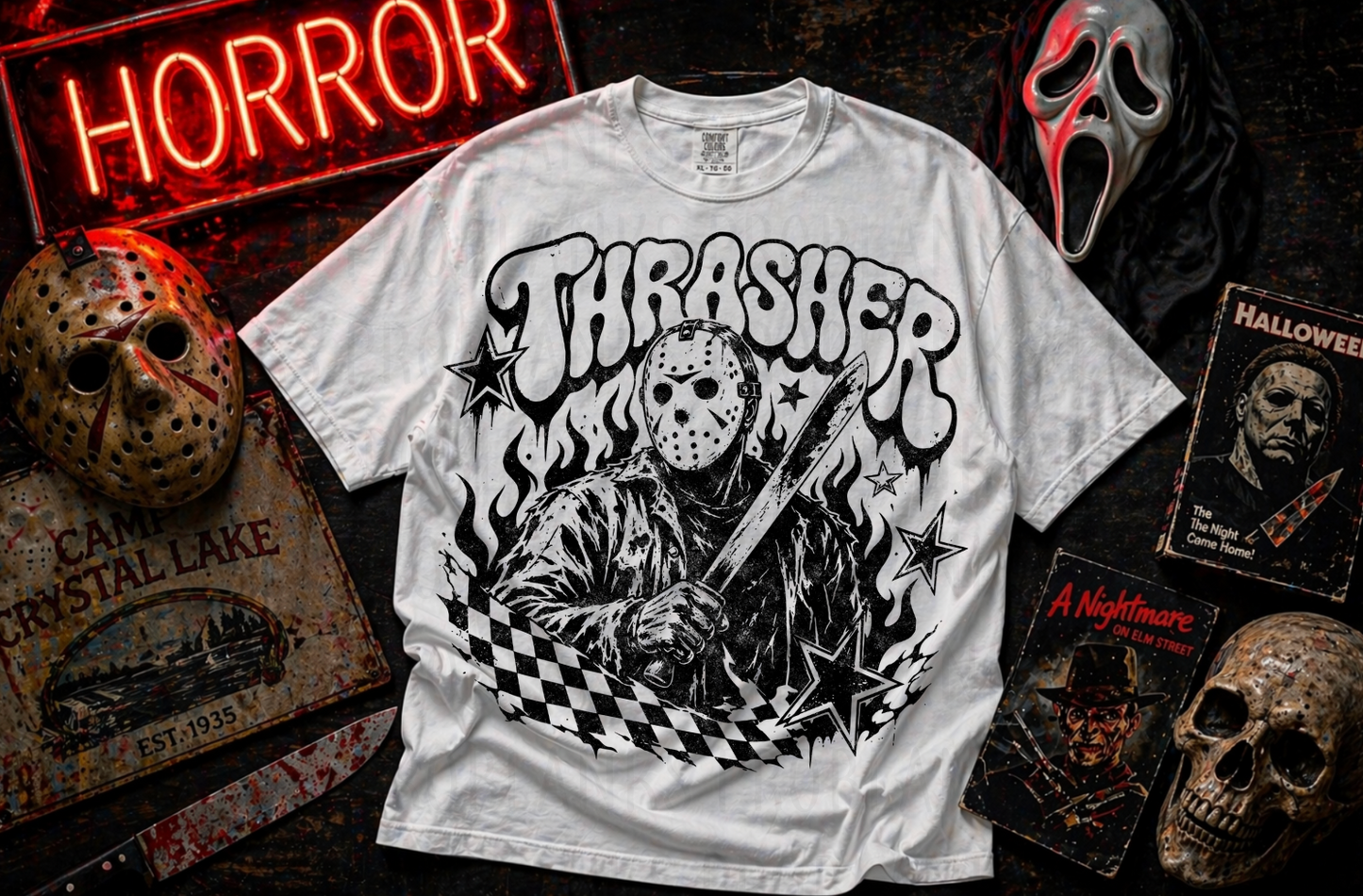 Thrasher Jason #7168 - Ready to Press DTF Transfer Full Color