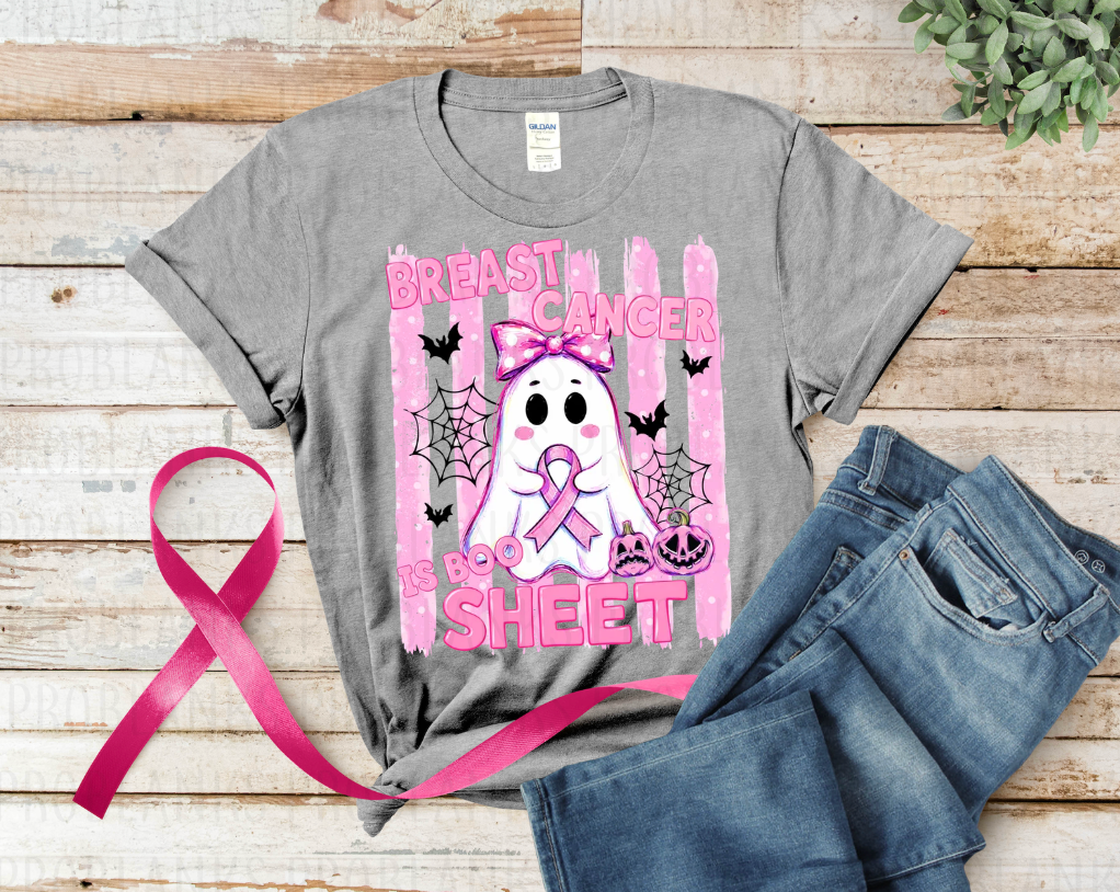 Breast Cancer Is Boo Sheet #7186 - Ready to Press DTF Transfer Full Color