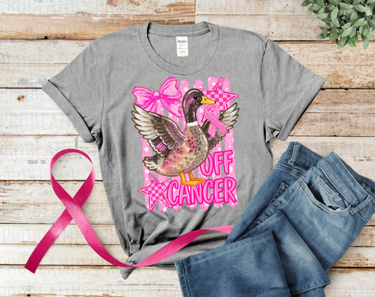 Duck Off Cancer #7184 - Ready to Press DTF Transfer Full Color
