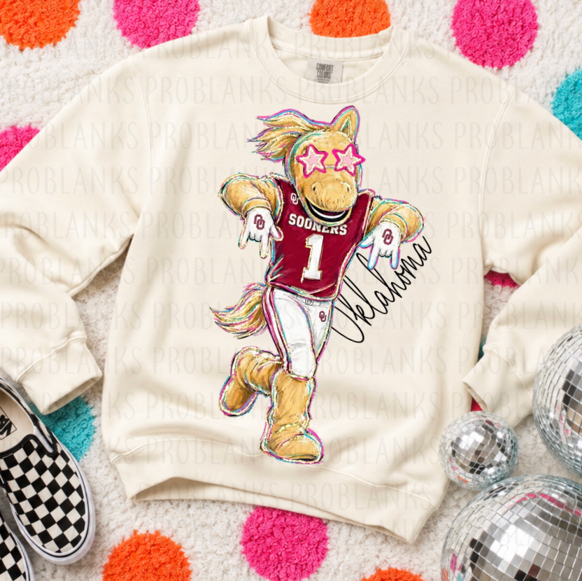 Oklahoma Game Day #7208 - Ready to Press DTF Transfer Full Color