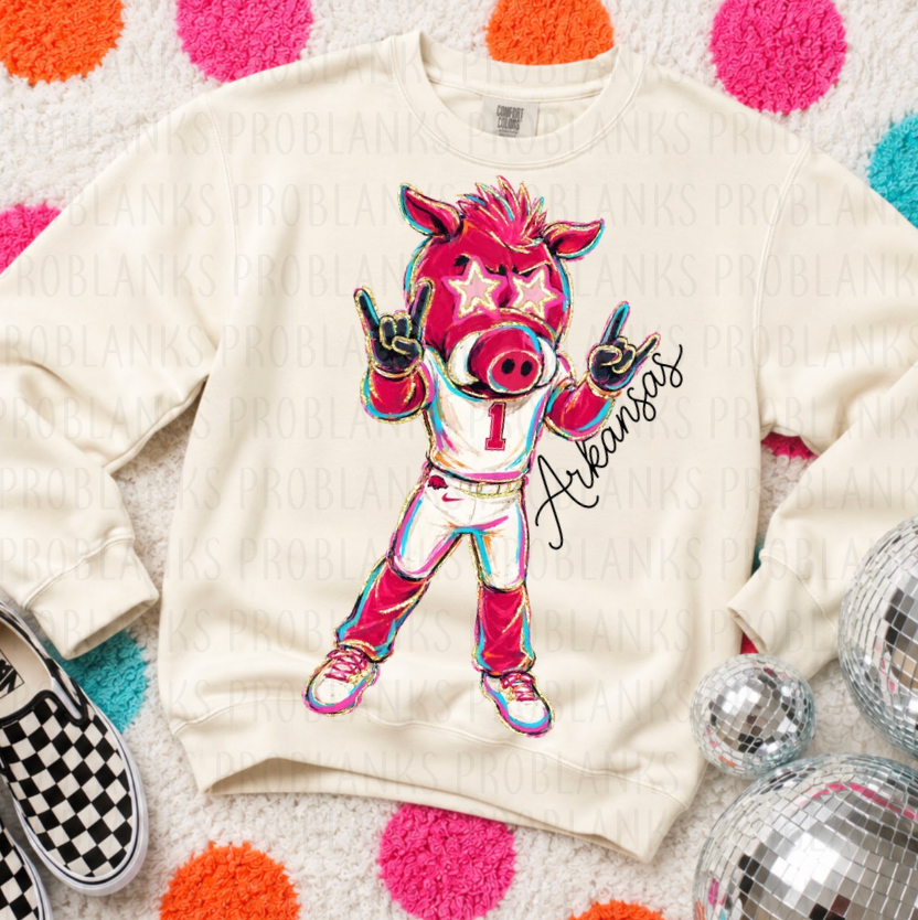 Arkansas Game Day #7215 - Ready to Press DTF Transfer Full Color
