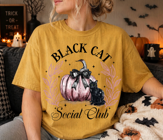 Black Cat Social Club #7233 - Ready to Press DTF Transfer Full Color