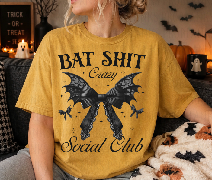 Bat Shit Crazy Social Club #7238 - Ready to Press DTF Transfer Full Color