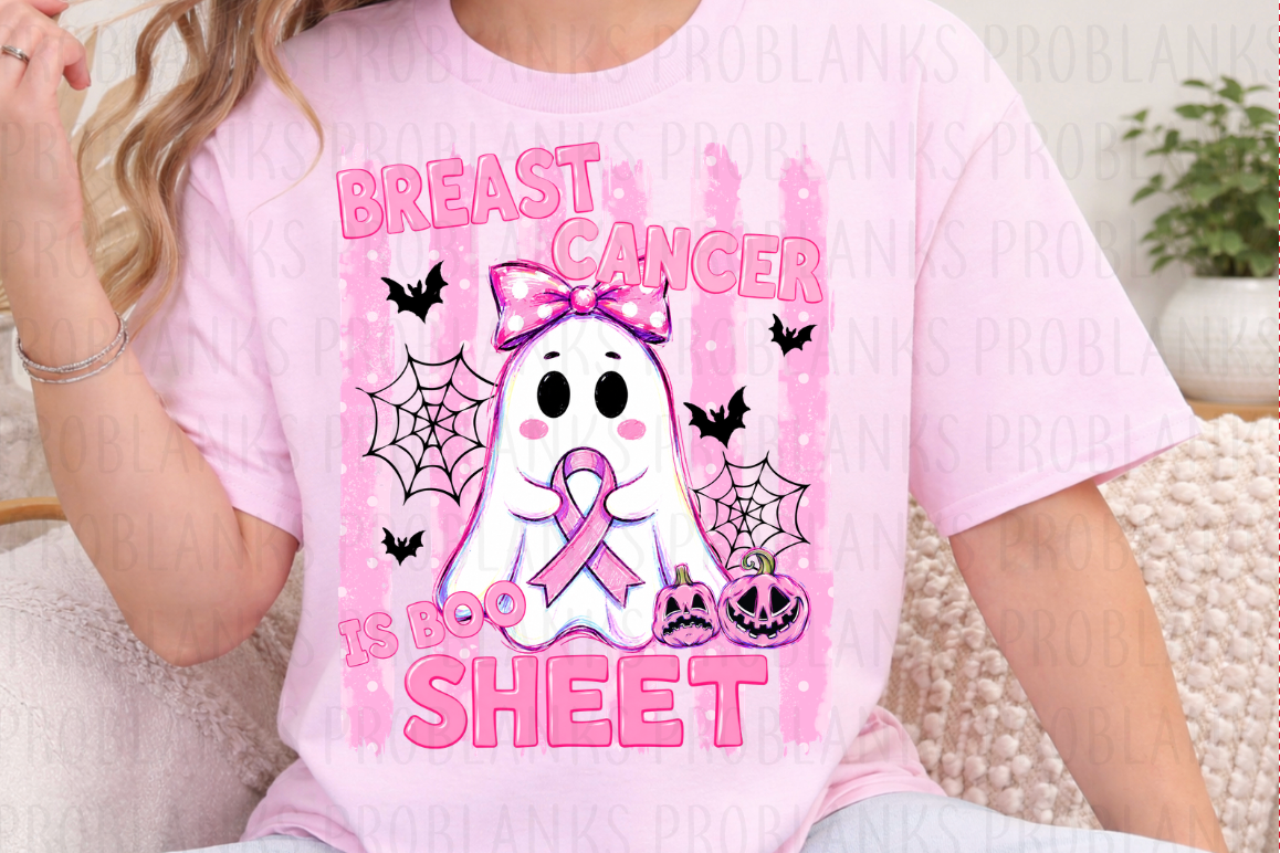Breast Cancer Is Boo Sheet! - $2 Transfer Thursday - ADULT 11 Inch Transfer