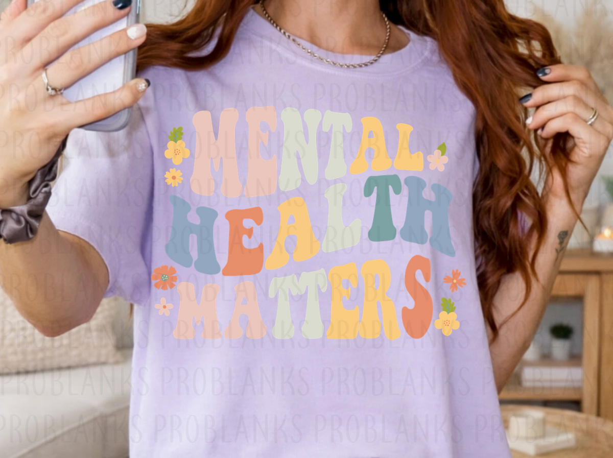 Pastel - Mental Health Matters - $2 Transfer Thursday - ADULT 11 Inch Transfer