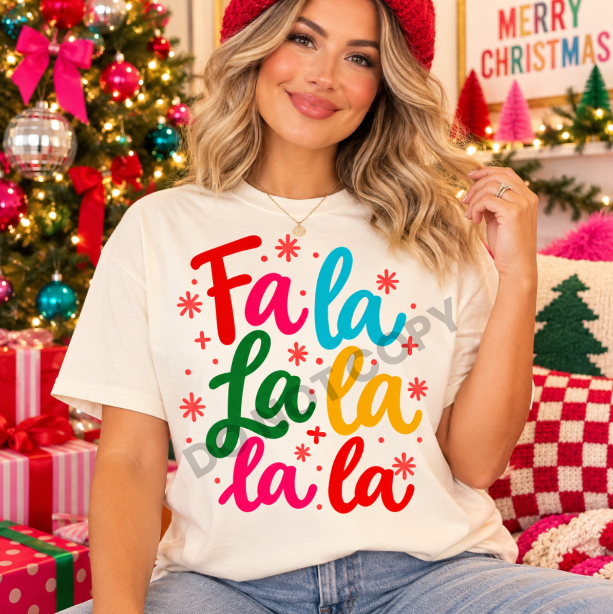 Fa La La La La La #7331 - Ready to Press DTF Transfer Full Color