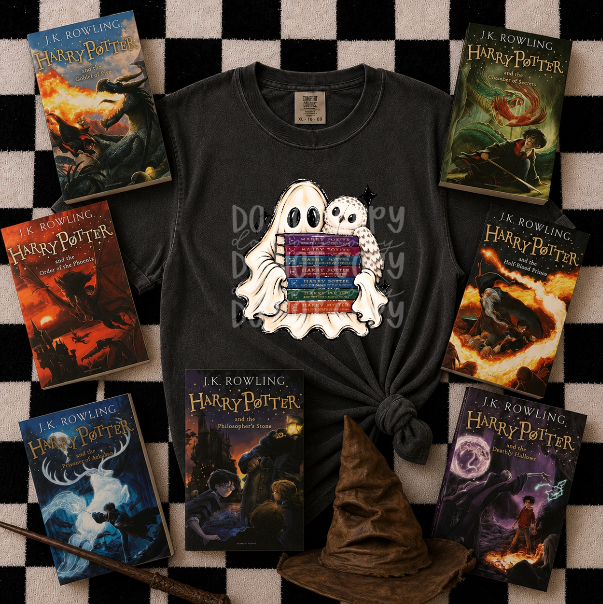 Ghost Bookstack HP #7347 - Ready to Press DTF Transfer Full Color