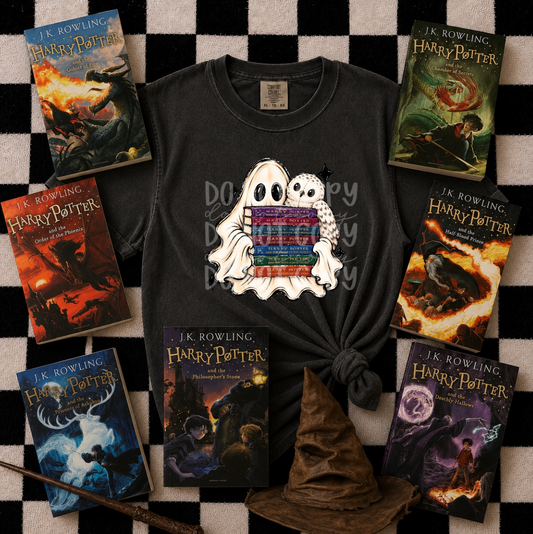 Ghost Bookstack HP #7347 - Ready to Press DTF Transfer Full Color