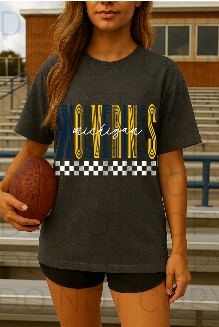 Michigan Wolverines #5726 - Ready to Press DTF Transfer Full Color