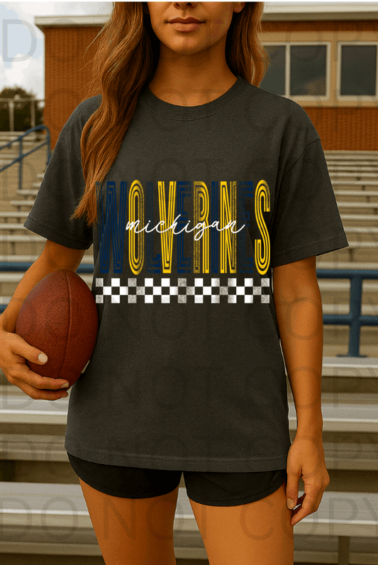 Michigan Wolverines #5726 - Ready to Press DTF Transfer Full Color