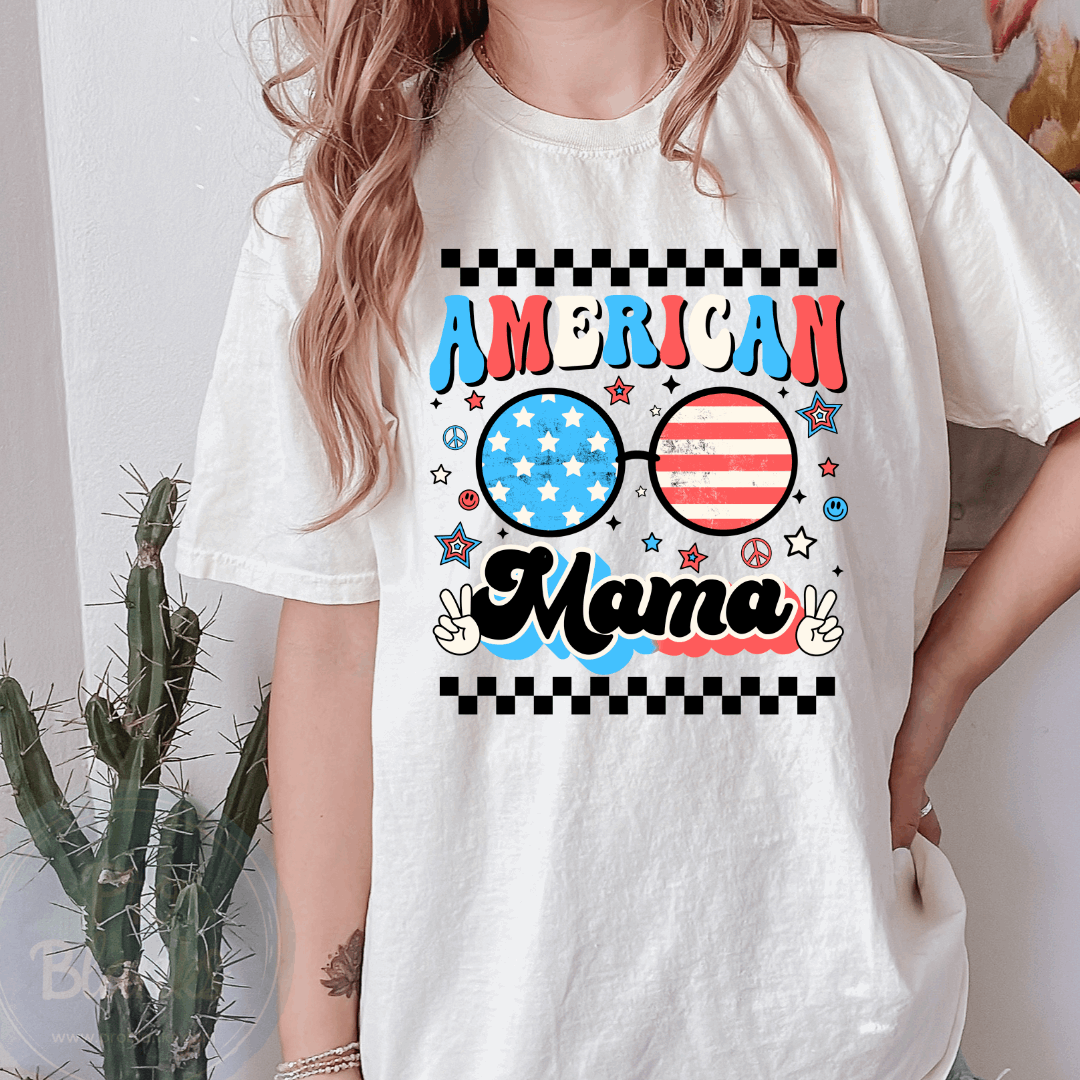 American Mama - Ready to Press DTF Transfer Full Color