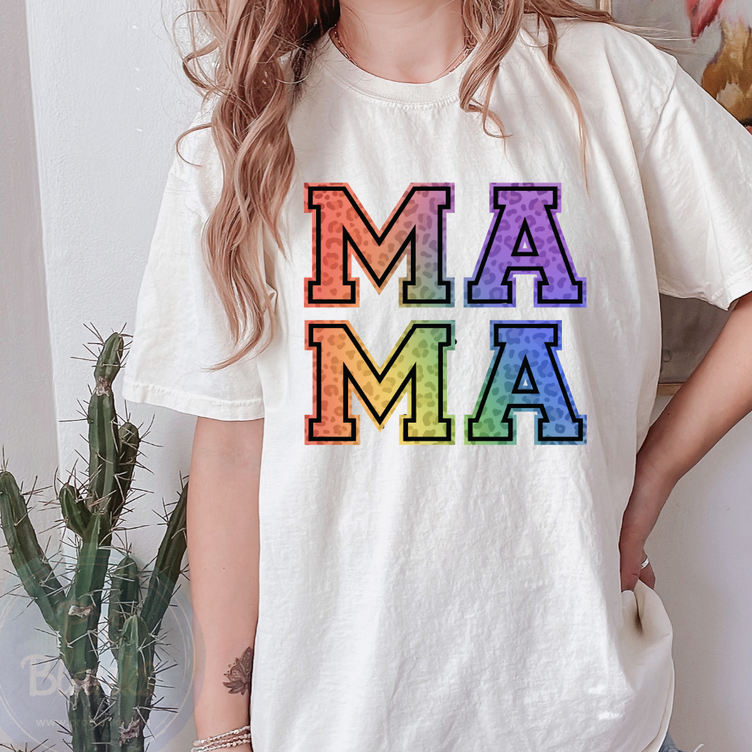 Ma Ma Rainbow- Ready to Press DTF Transfer Full Color