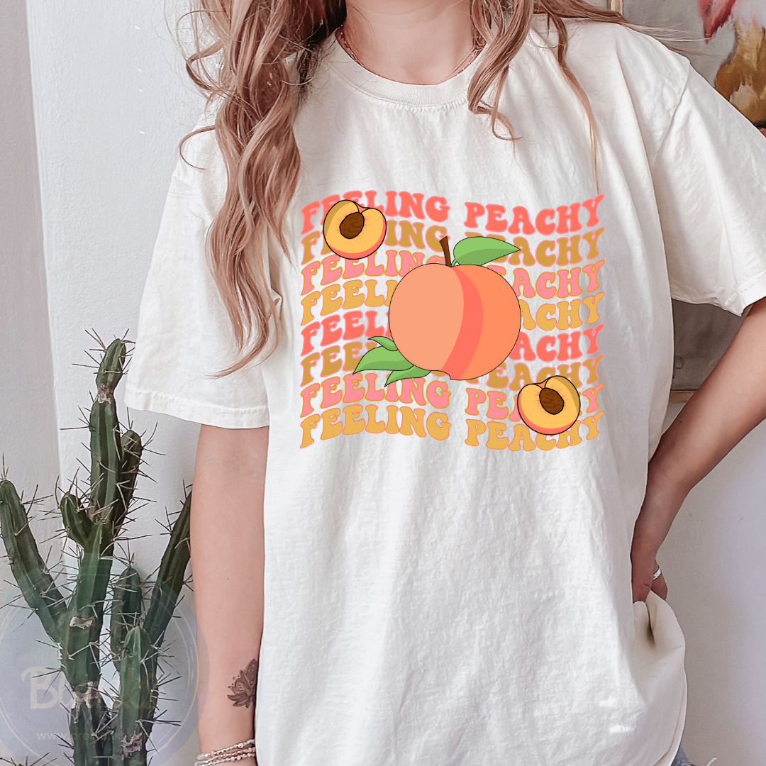Feeling Peachy - Ready to Press DTF Transfer Full Color