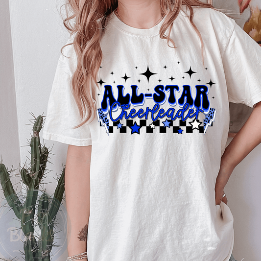 All Star Cheerleader- Ready to Press DTF Transfer Full Color