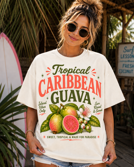 Tropical Caribbean Guava #7000 - Ready to Press DTF Transfer Full Color