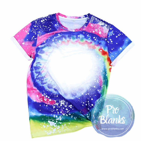 *SALE* RTS-  ADULT - Tie Dye - Faux Bleached 100% Polyester T-shirts - Pro Blanks